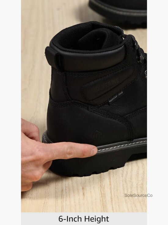 Waterproof Steel-Toe Work Boots Lace-Up Grip Sole